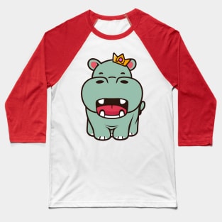 Cute Kawaii Hippo Baseball T-Shirt